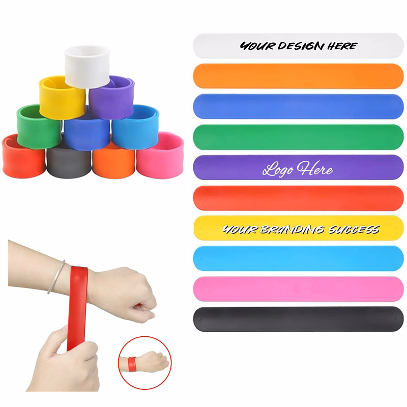 Silicone Slap Ring Advertising Wristband Snap Bracelet