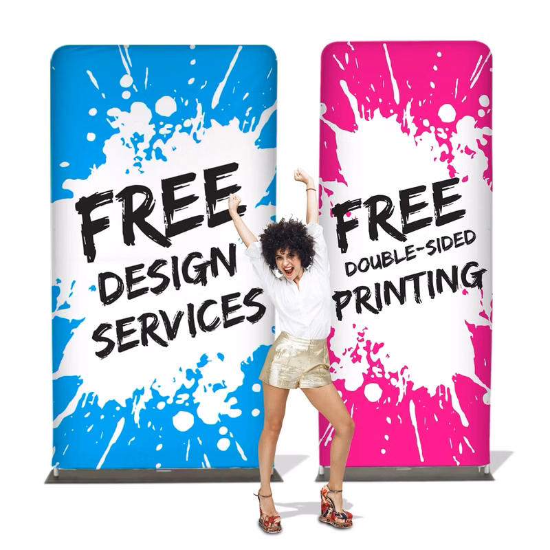 10ft Custom Curved Fabric Pop-Up Display