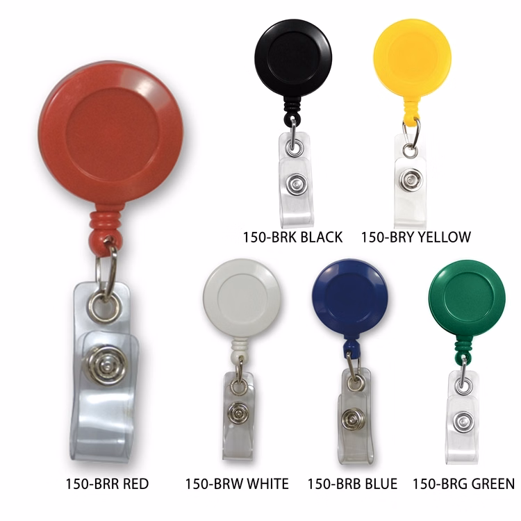 Expandable Badge Reel 24" Elastic Pull Cord, Standard Colors