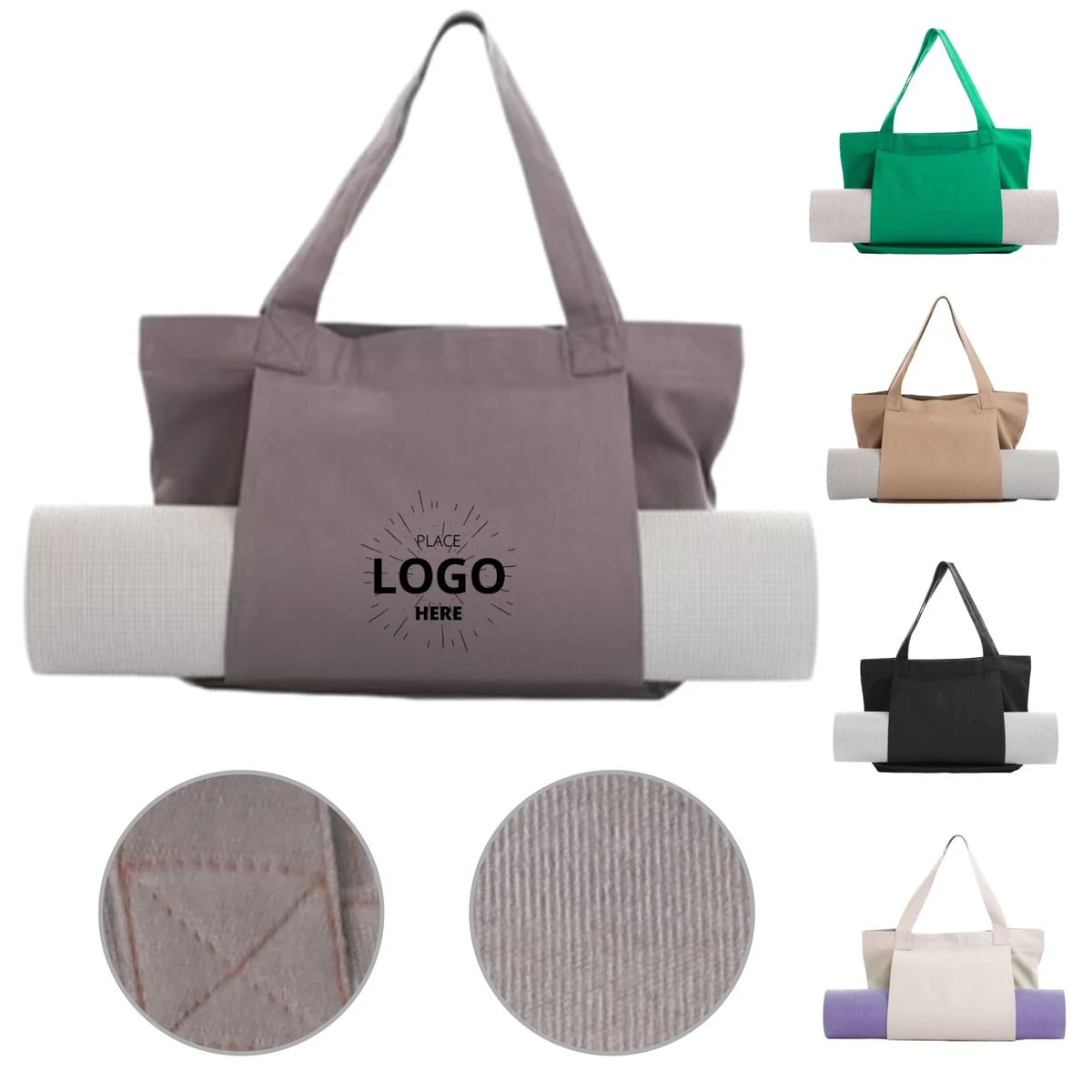 Yoga Pilates Mat Canvas Tote Bag Outdoor Exercise 1