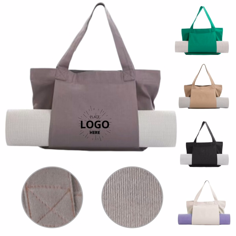Yoga Pilates Mat Canvas Tote Bag Outdoor Exercise