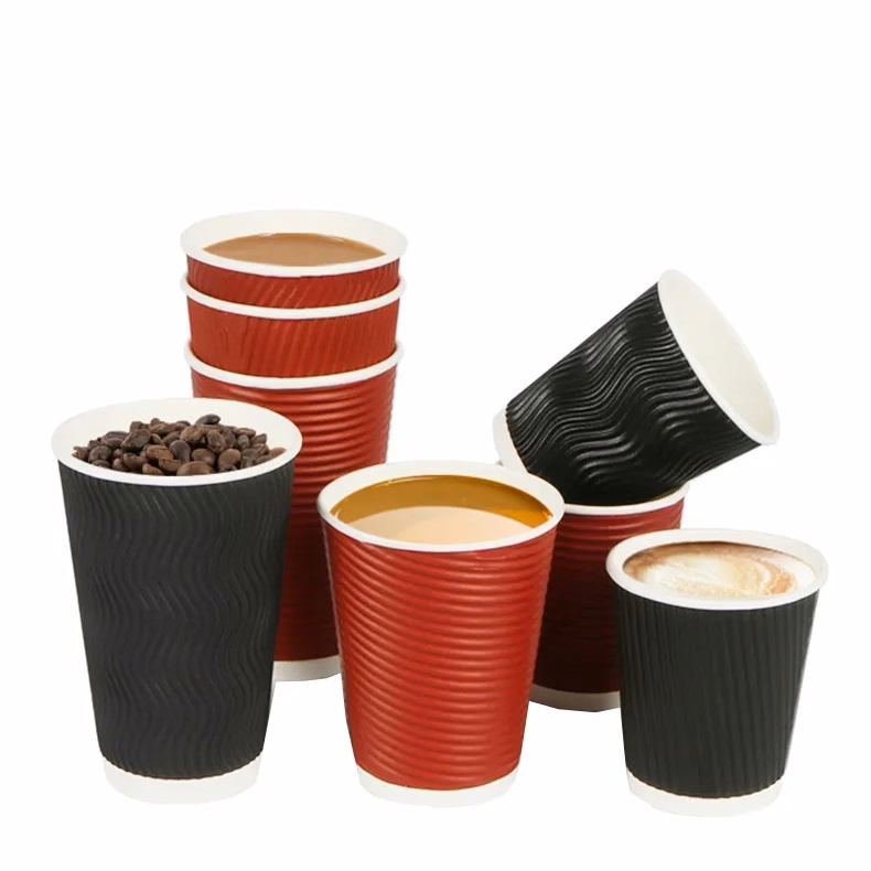 12oz Thickened Disposable Double-Layer Insulation Paper Cup