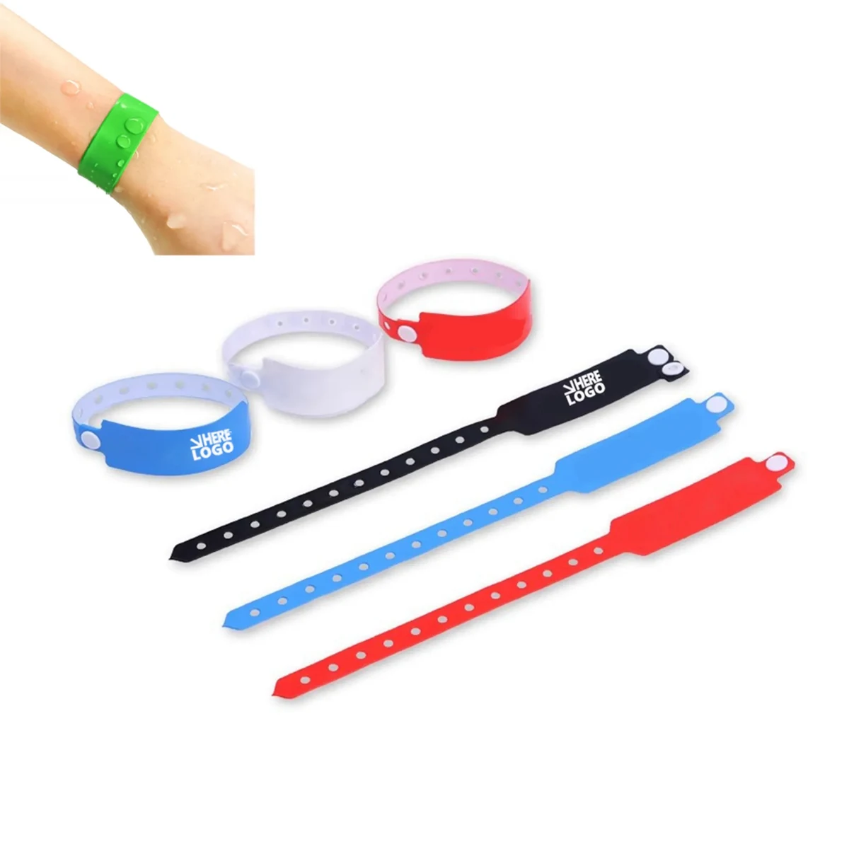 Multicolor PVC Disposable Wristbands 1