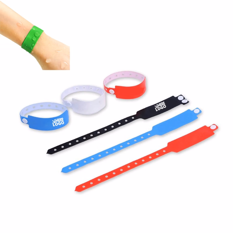 Multicolor PVC Disposable Wristbands