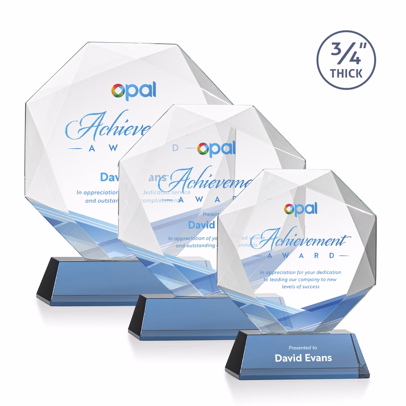 Bradford VividPrint™ Award on Newhaven Base - Sky Blue