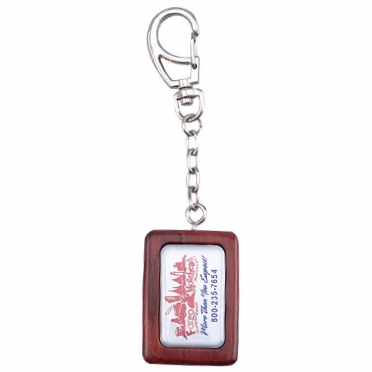 Rectangle III Wood Key Tag