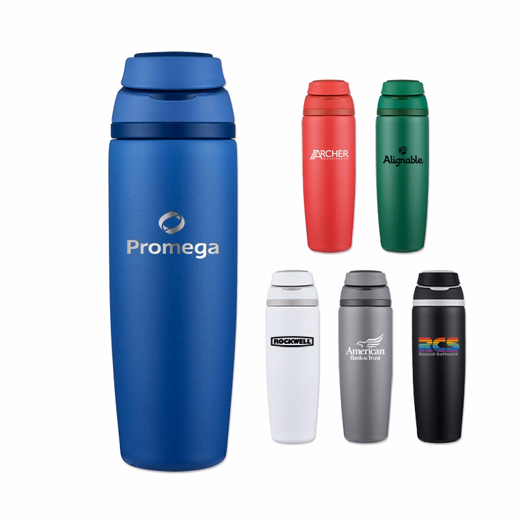 25 Oz Stainless Steel Vacuum Bottle with Easy Carry Handle Lid