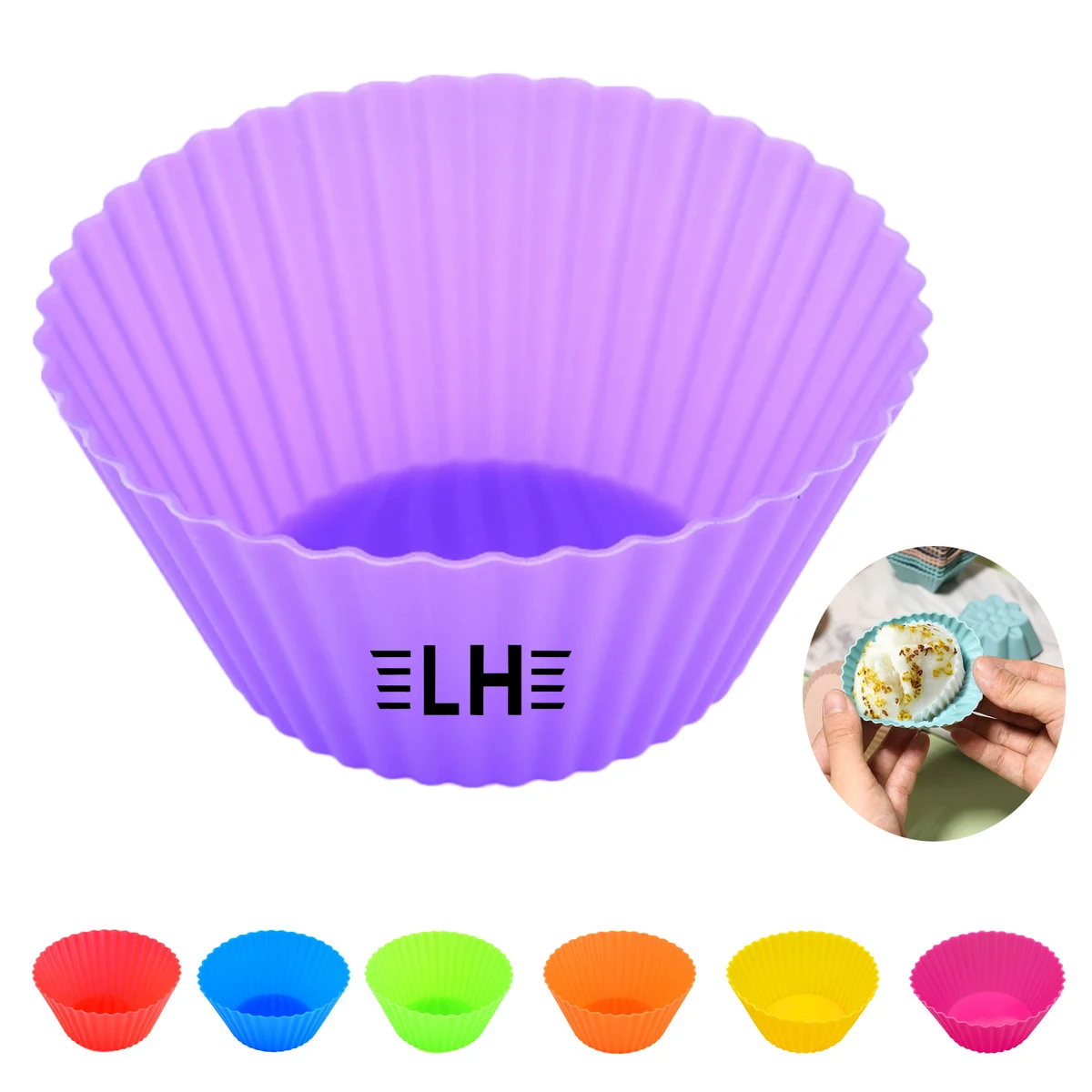 2.76" Silicone High Temperature Resistant Muffin Cup Mold 1