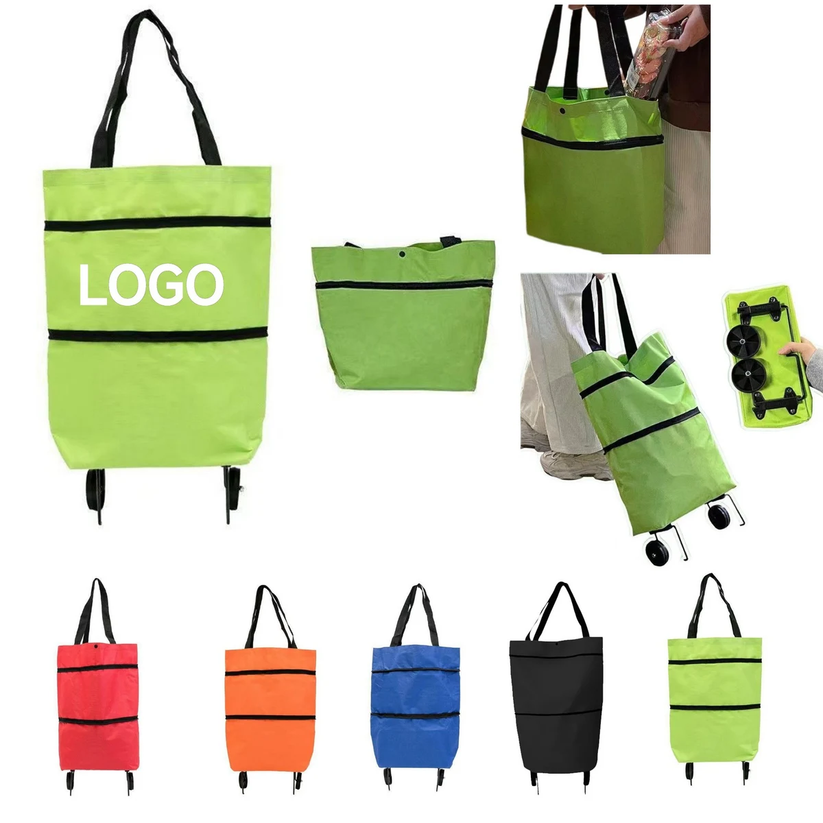 2 In 1 Lightweight Collapsible Shopping Cart 1