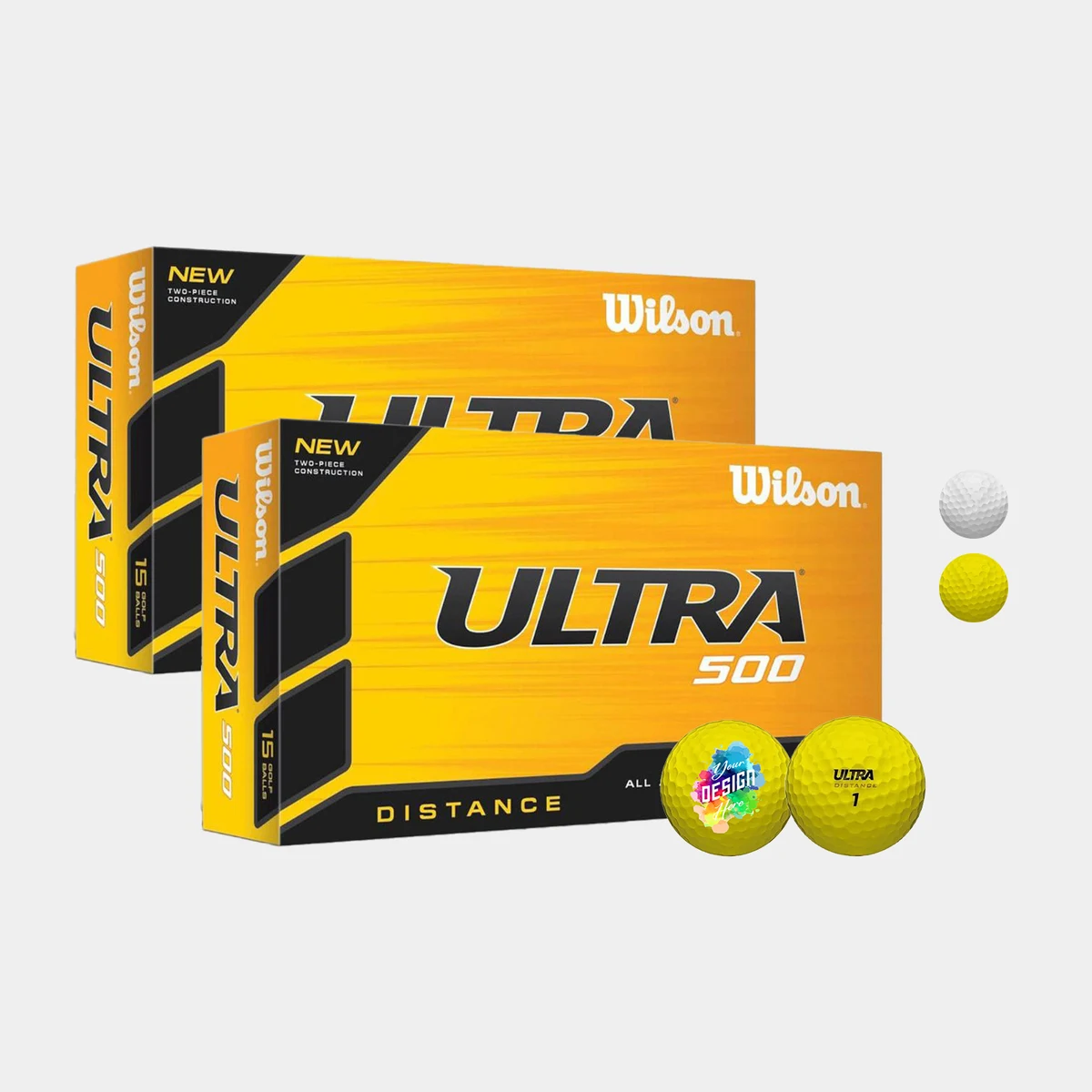 Wilson Ultra 500 Distance Golf Ball with Custom Imprints 1