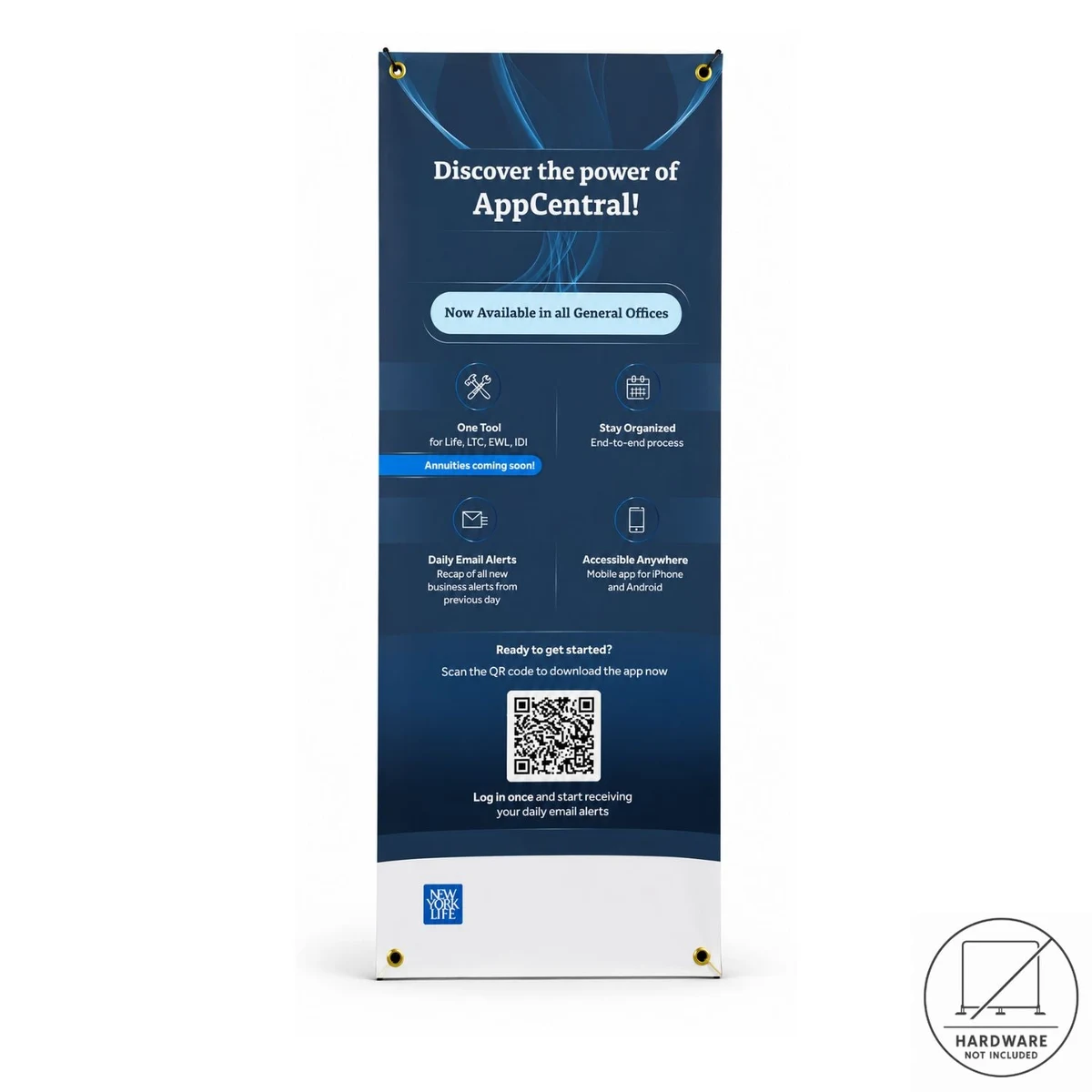 Replacement Graphics only, 23x64, for Tripod Banner DP651, Anti-Reflective, NO SETUP CHARGE 1
