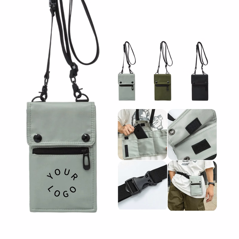 Single-Shoulder Phone Bag with Layered Storage