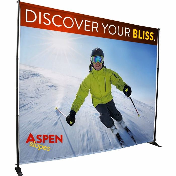 Large Economy Adjustable Frame and Fabric Backdrop
