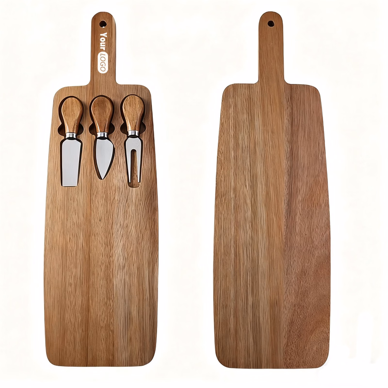 Cheese Board with 2 Knives and 1 Fork