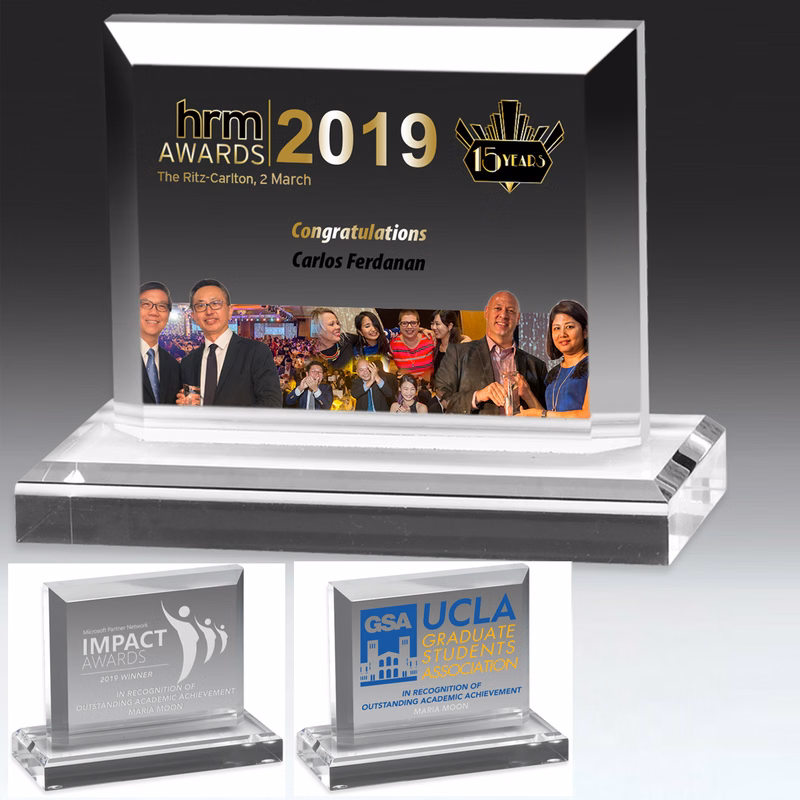 Mini Billboard Acrylic Award w/4-Color Process (6 1/2"x 5 1/4"x 3/4")