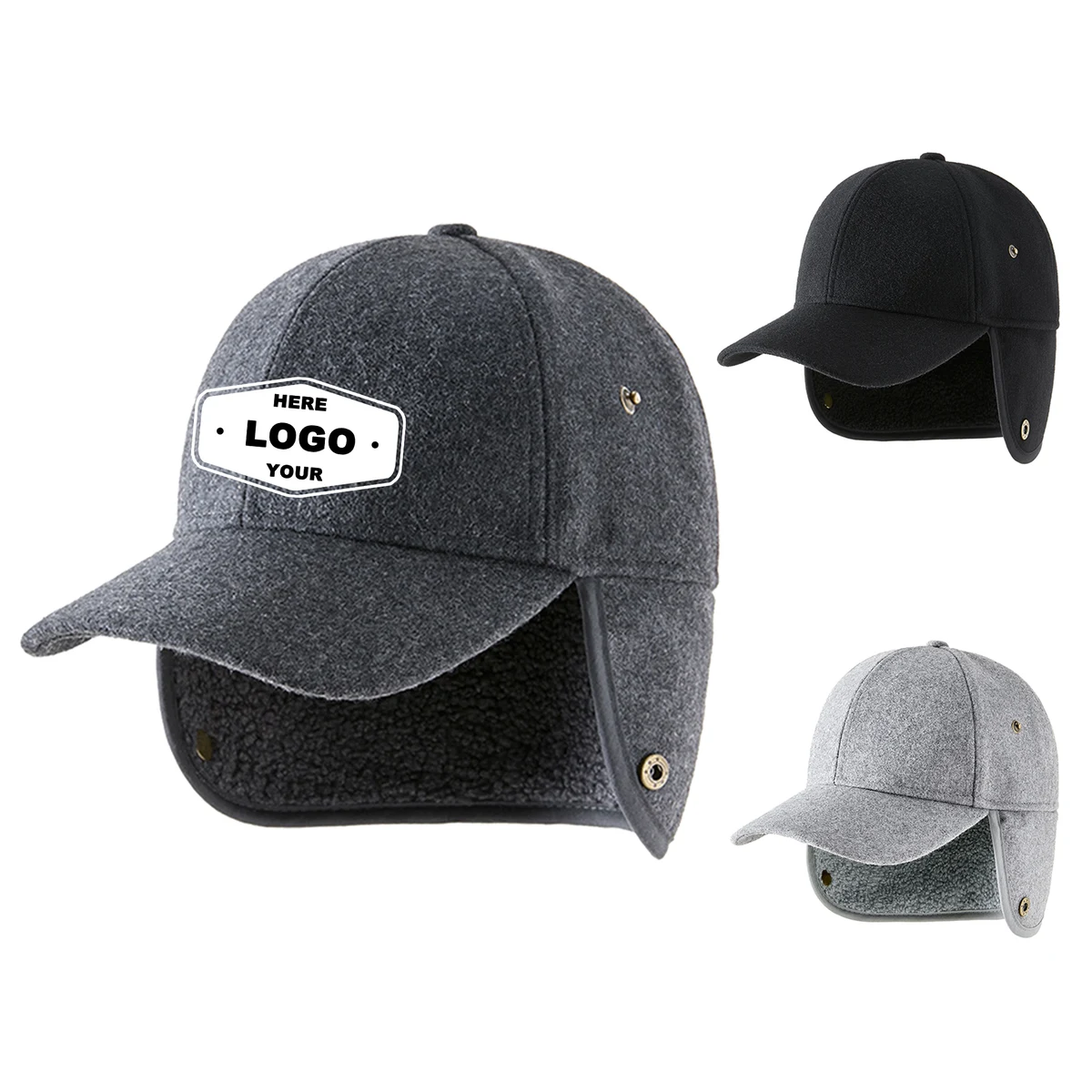 Winter Wool Cap with Ear Protection 1