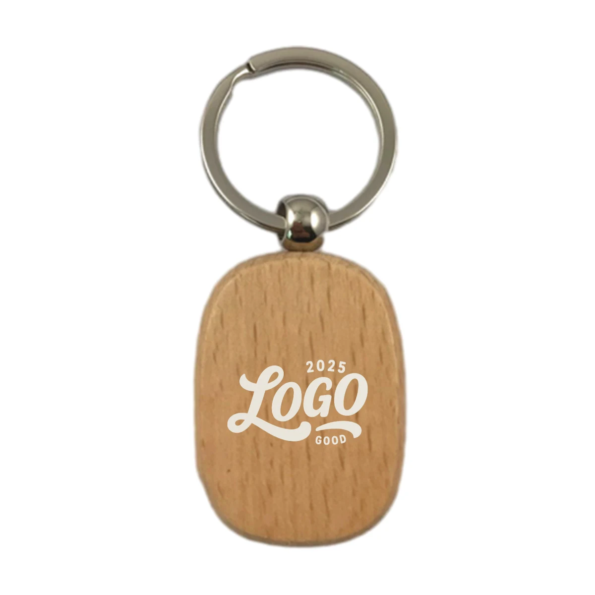 Eco-Friendly Solid Wood Keychain 1