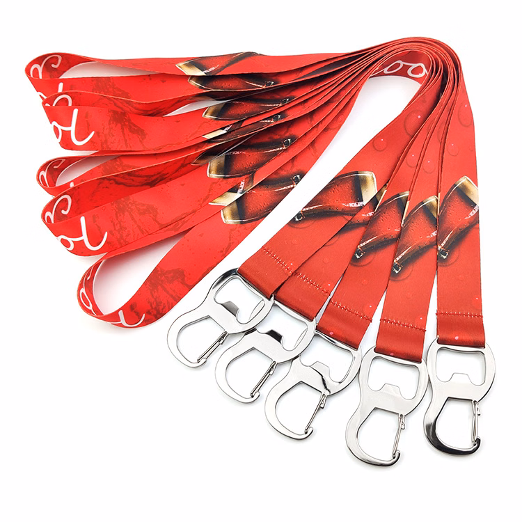 Dye-sublimation Lanyard with Bottle Opener Caribiner