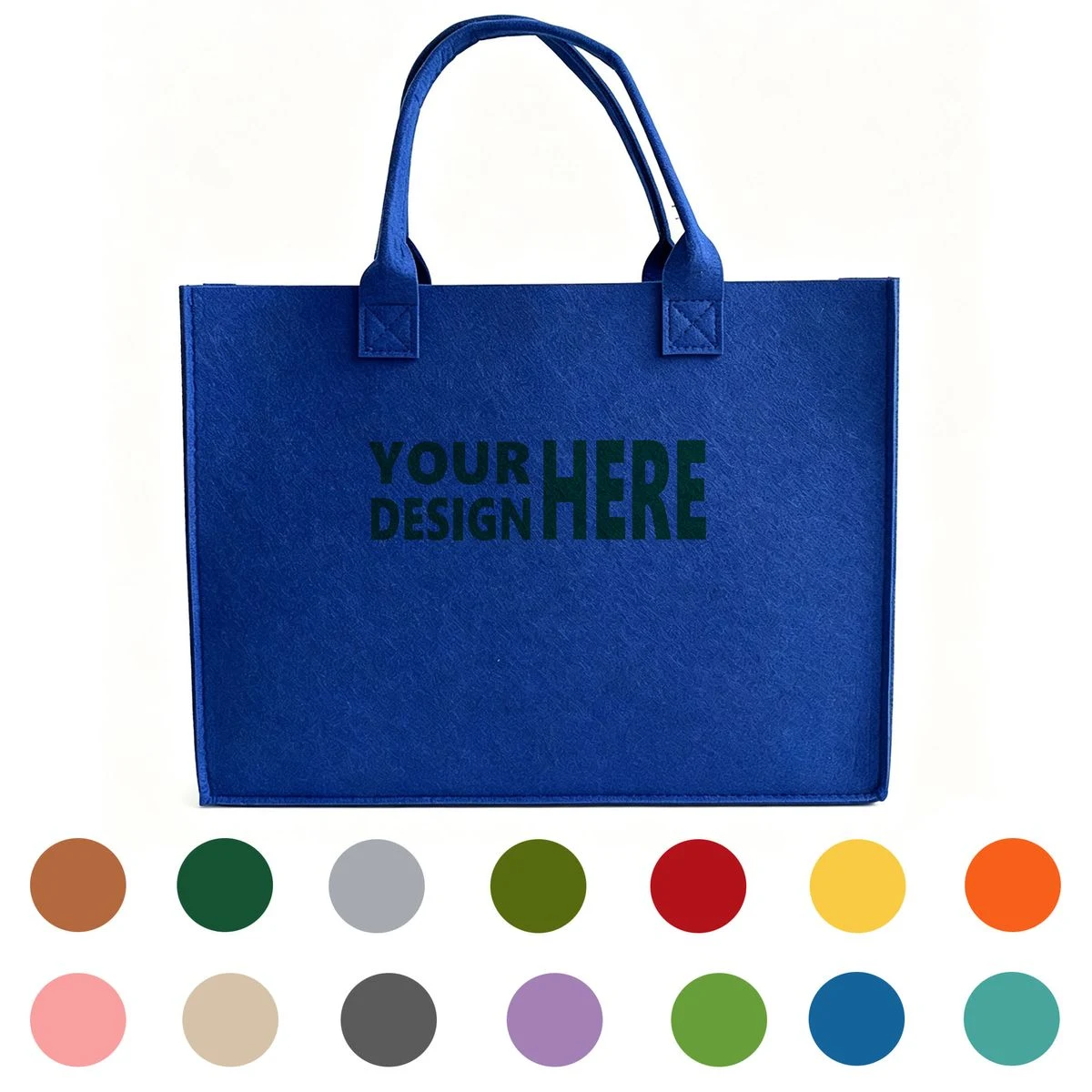 Customizable Felt Tote Bag Large Handbag 1