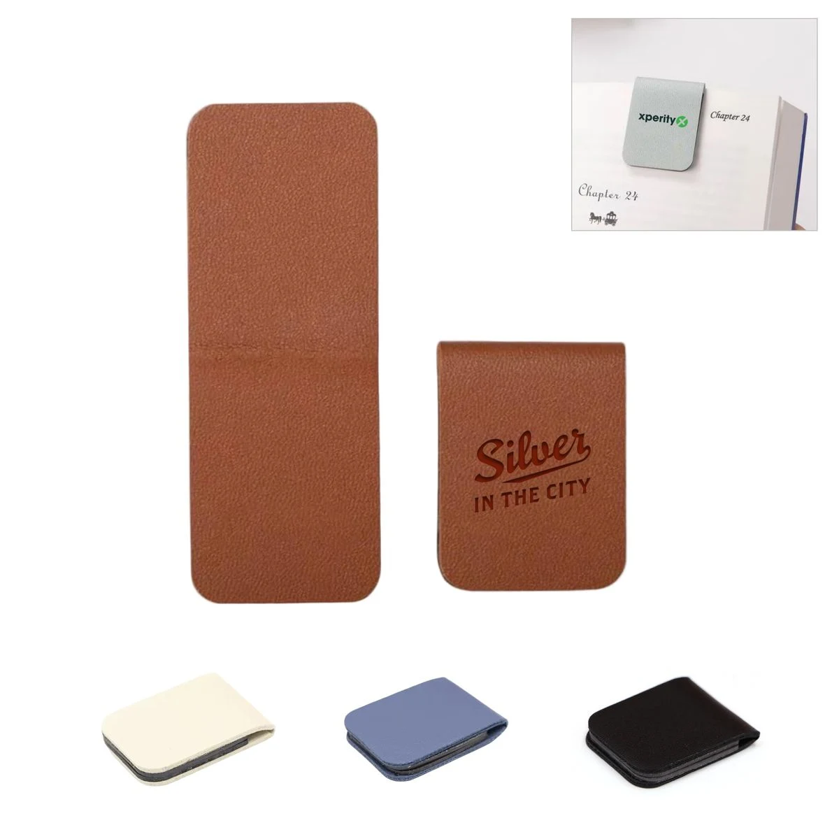 Leather Magnetic Bookmark 1