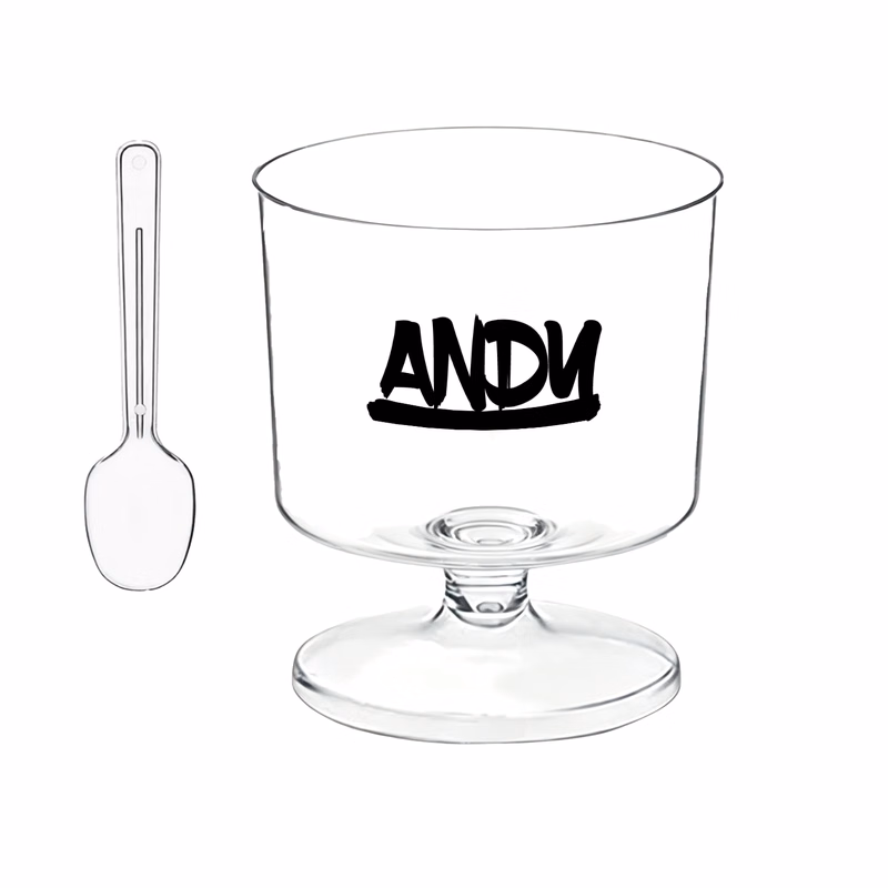 2 oz Plastic Dessert Cups with Spoons