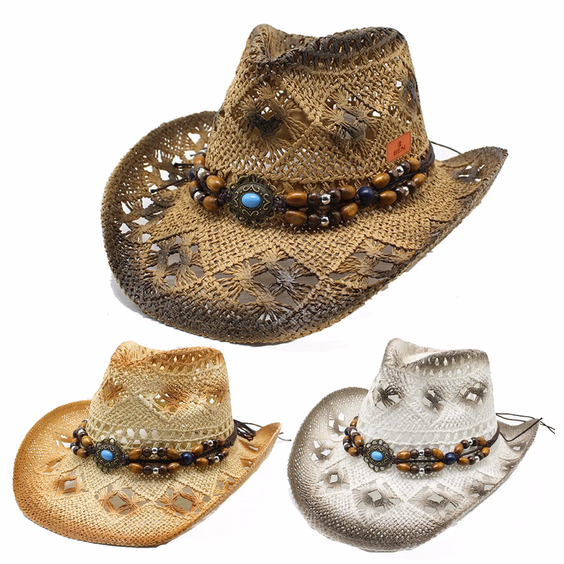 cowboy straw caps sun hat