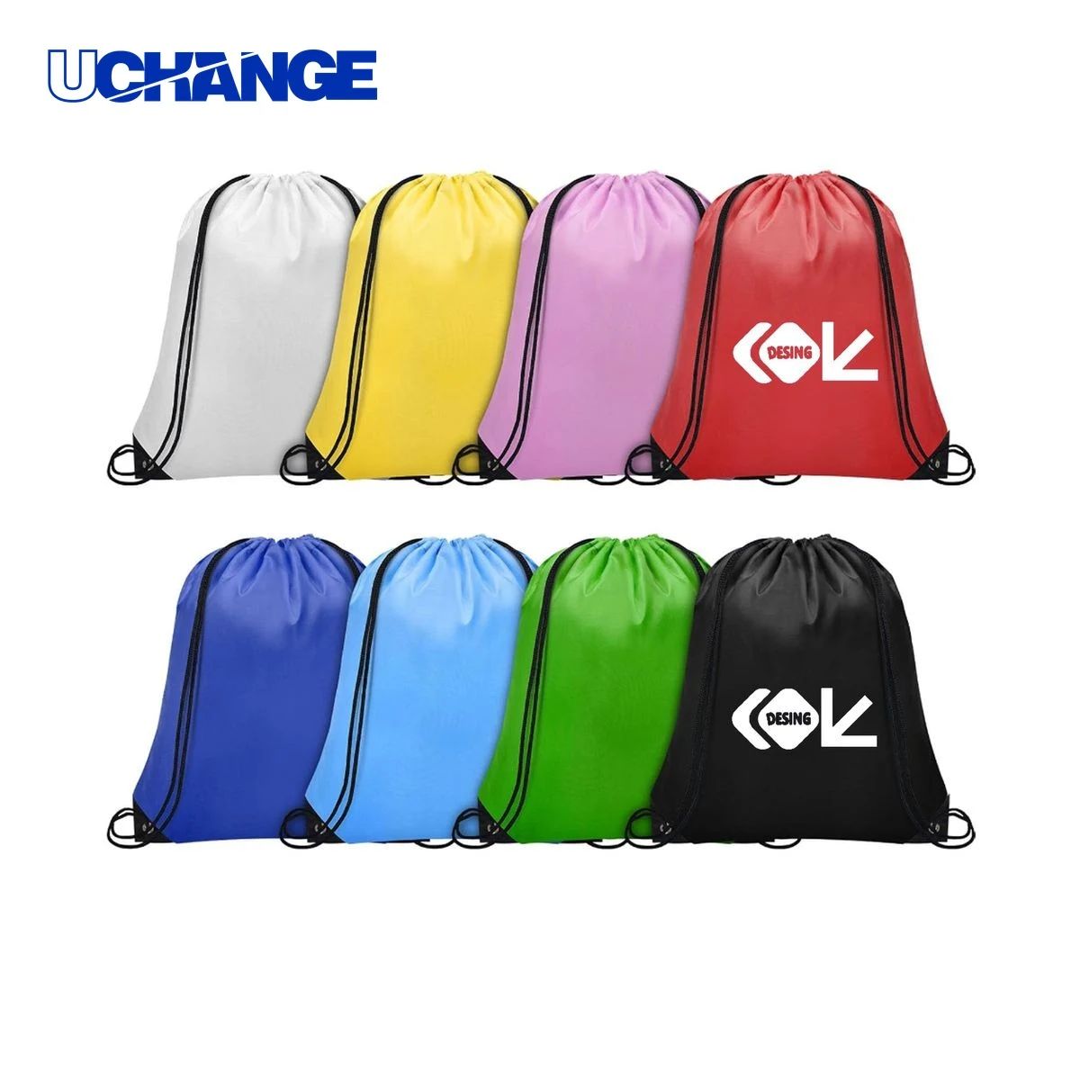 Custom Printed 210D Polyester Drawstring Bag 1