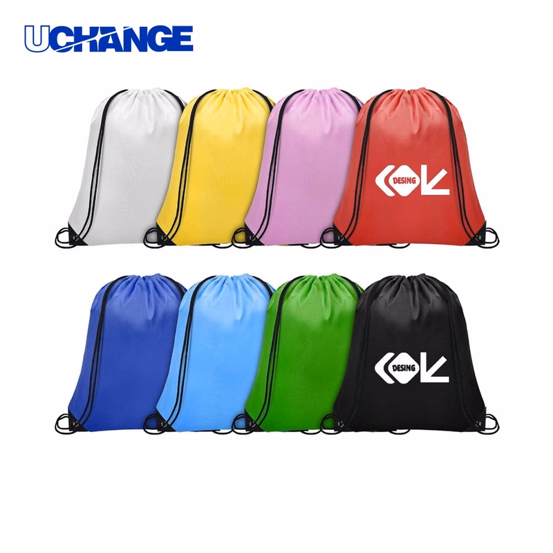 Custom Printed 210D Polyester Drawstring Bag