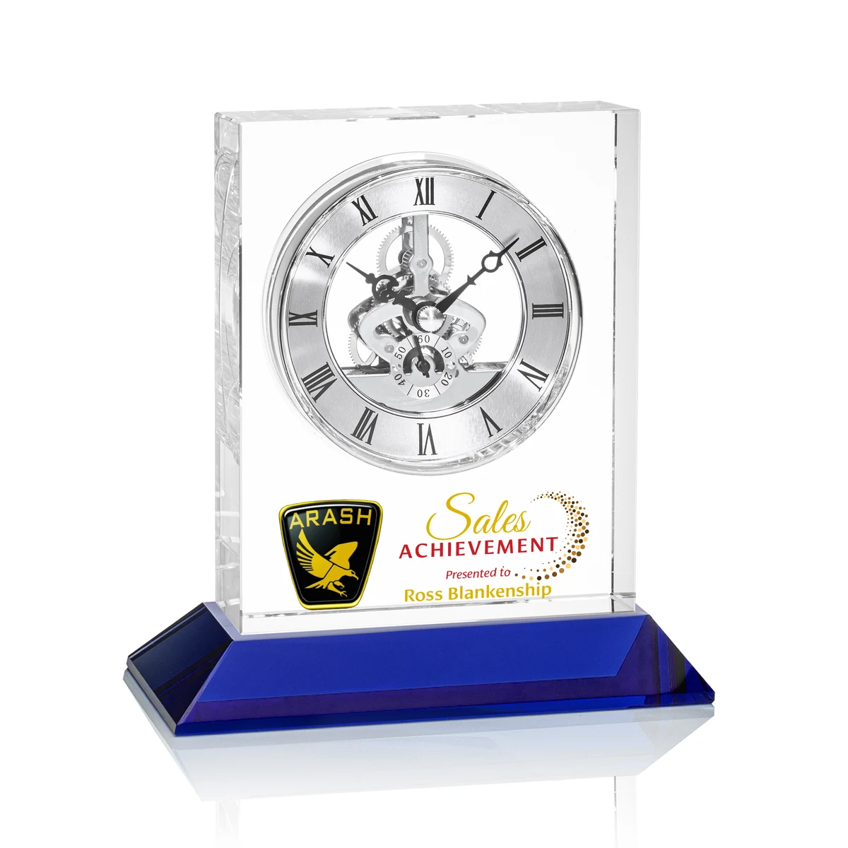 Ashland VividPrint™ Clock on Base - Silver Dial 1