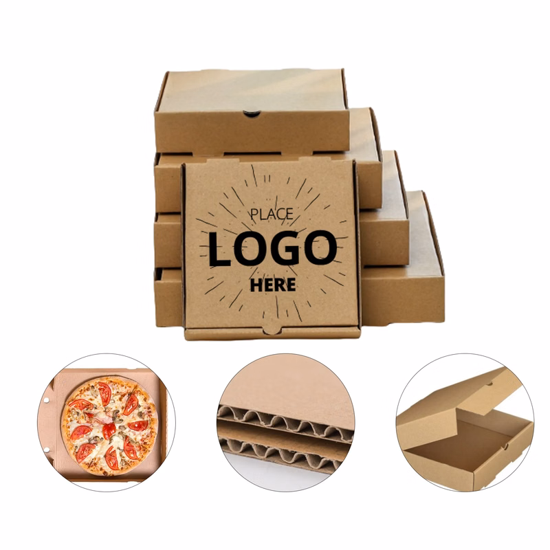 Thickening Brown Pizza Box