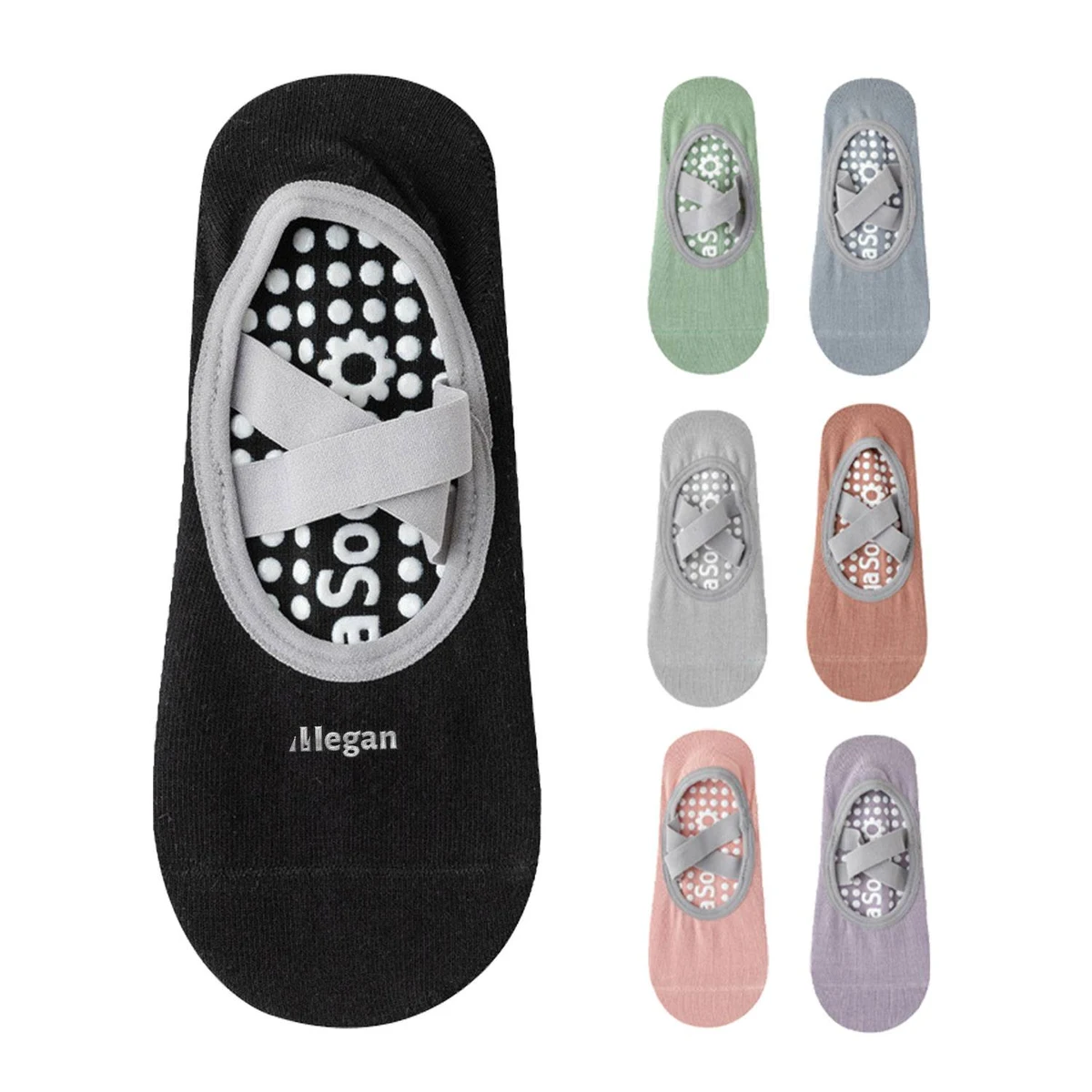 Pilates Indoor Anti Slip Cross Tie Professional Yoga Socks 1