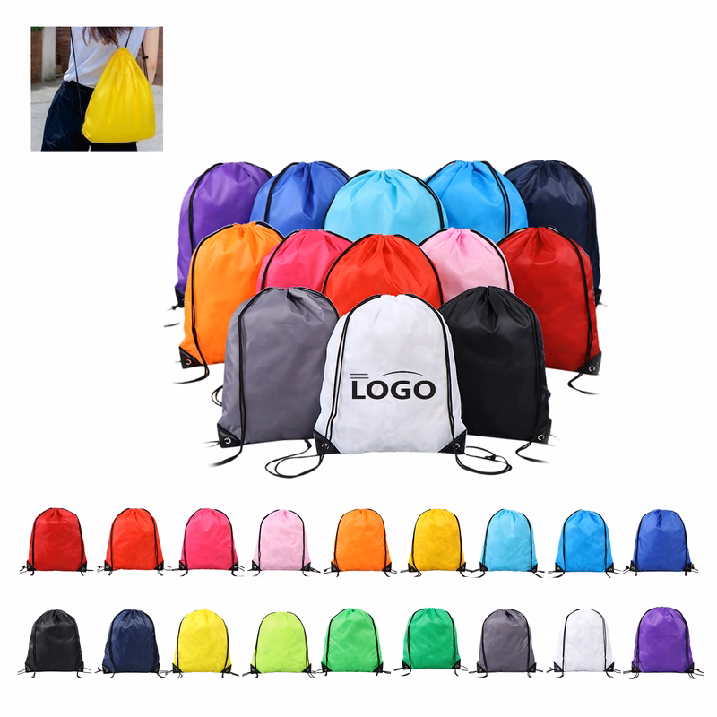 16.54"X13.39" Drawstring Non-Woven Bag Fitness Backpack