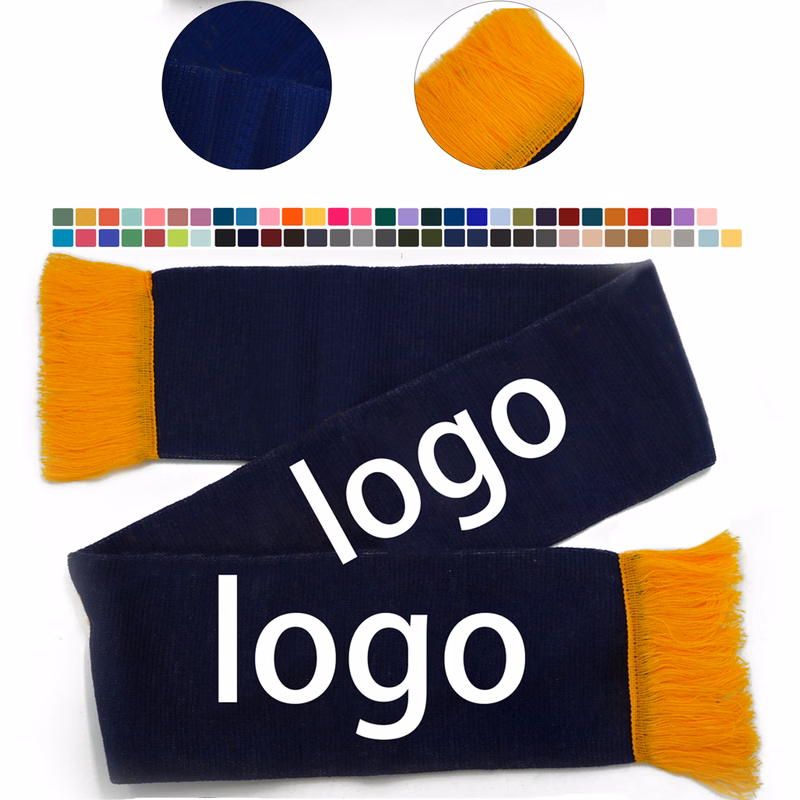 Double-Sided Custom Knitted Stretch Soccer Scarf