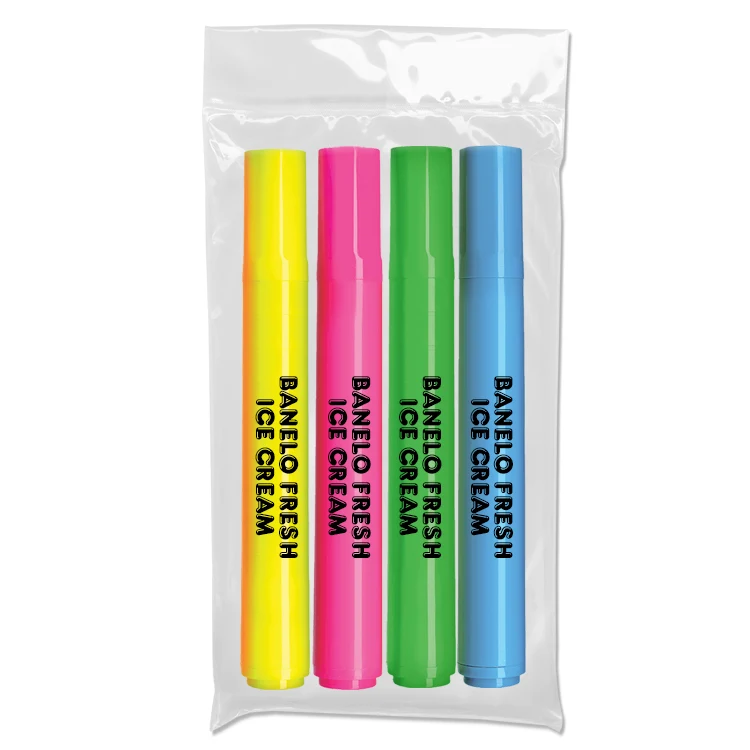 Broadline Chisel Tip Highlighter Four Pack - USA Union Made 1