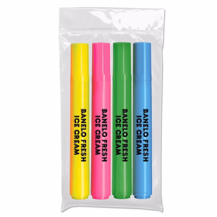 Broadline Chisel Tip Highlighter Four Pack - USA Union Made
