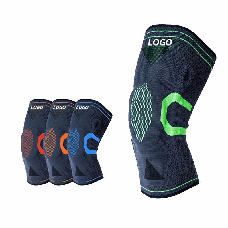 Spring supported knee pads
