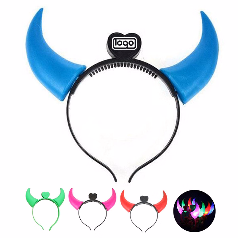 Halloween LED Devil Horns Light-Up Headband