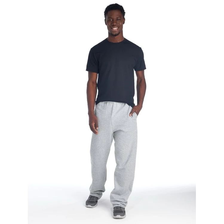 JERZEES NuBlend® Pocketed Open-Bottom Sweatpants 1