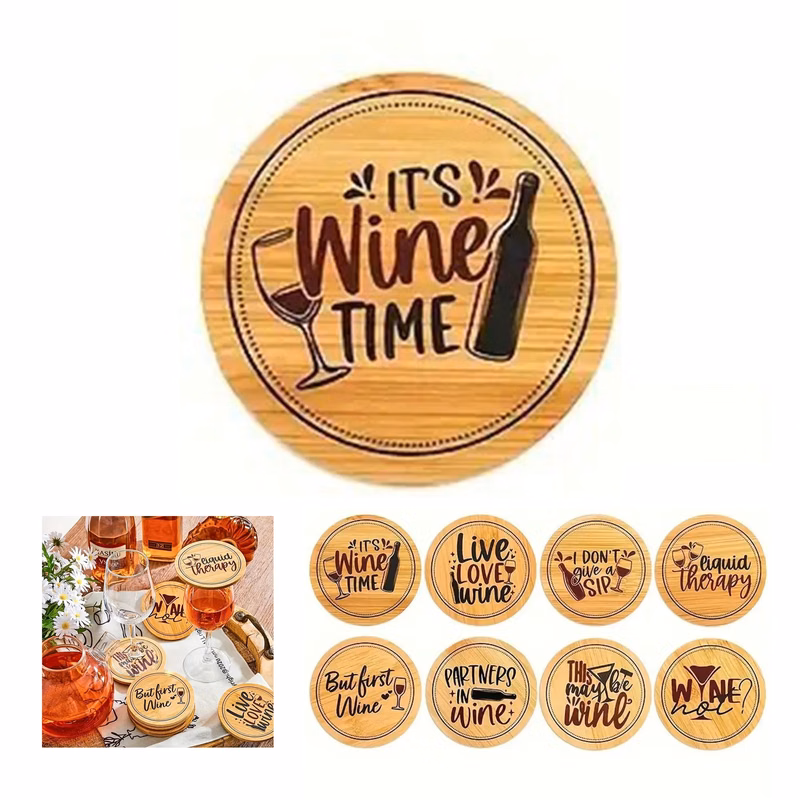 Wooden Wine Glass Lid 3.4 Inch