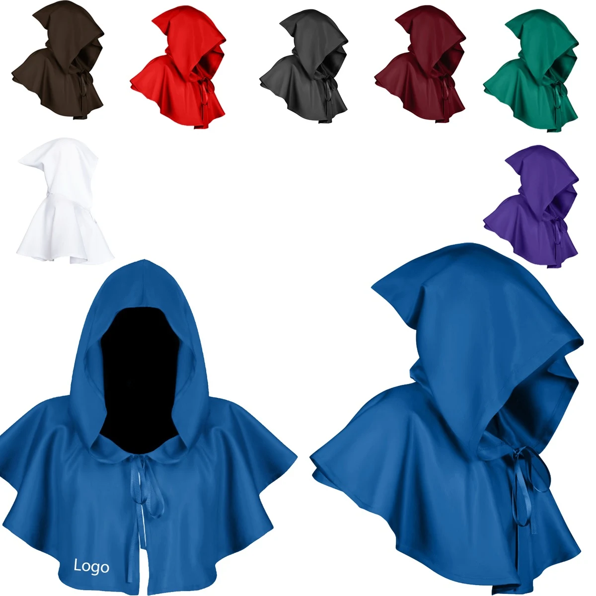 Halloween Party Cloak w/Hood Reaper Cap 1