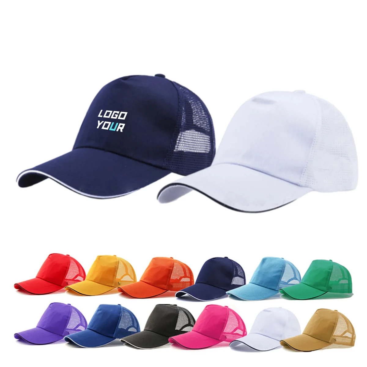 MOQ 100PCS Sun Hat Back Mesh Baseball Cap 1