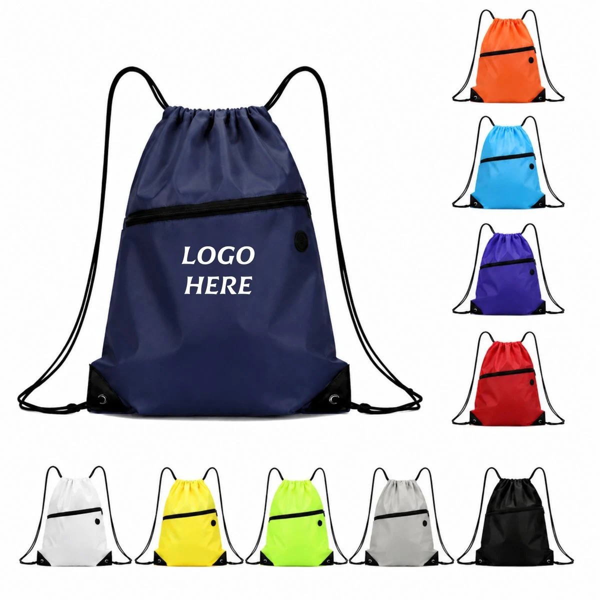 Oxford Cloth Drawstring Zipper Bag 1