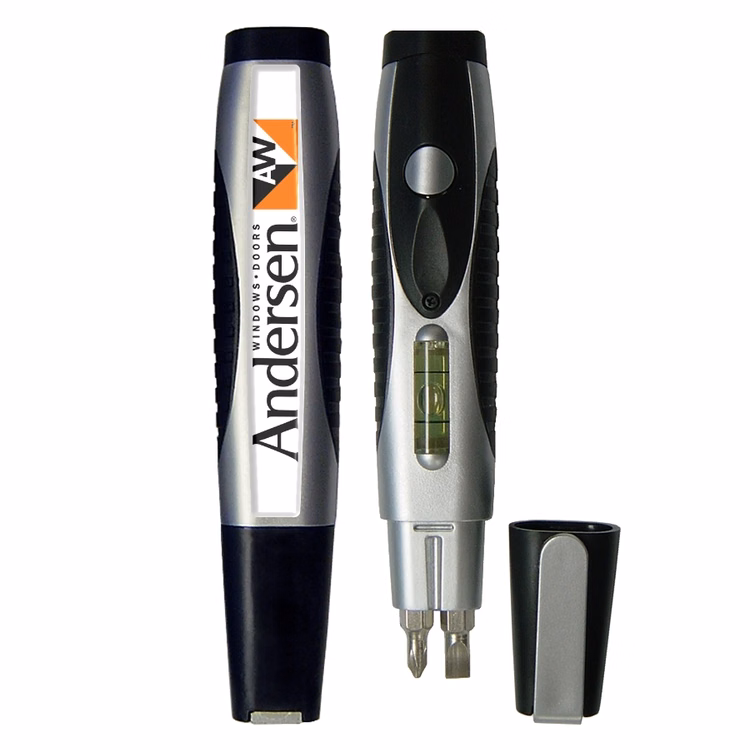 3-in1 Multi-Tool, Screwdriver, Level & LED Flashlight - Full Color