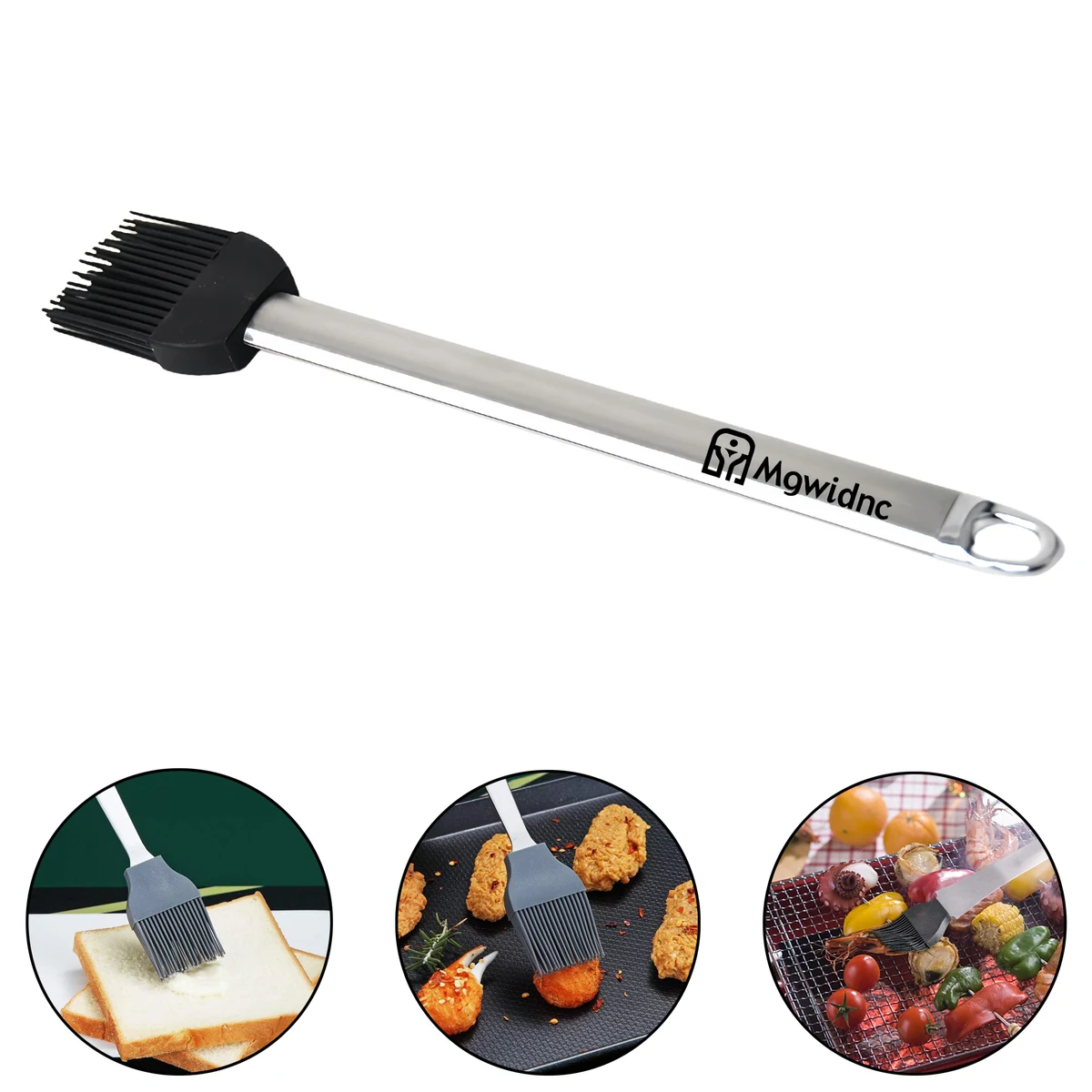 Silicone Basting Brush with Stainless Steel Handle 1