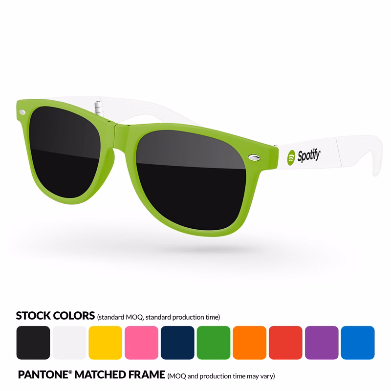 2-Tone Foldable Retro Sunglasses