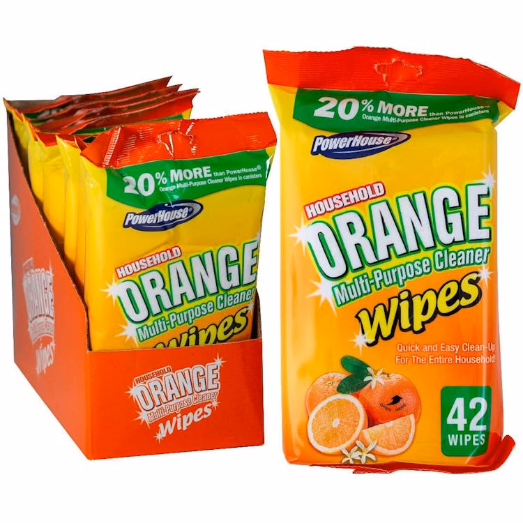Multi-Purpose Cleaning Wipes Orange