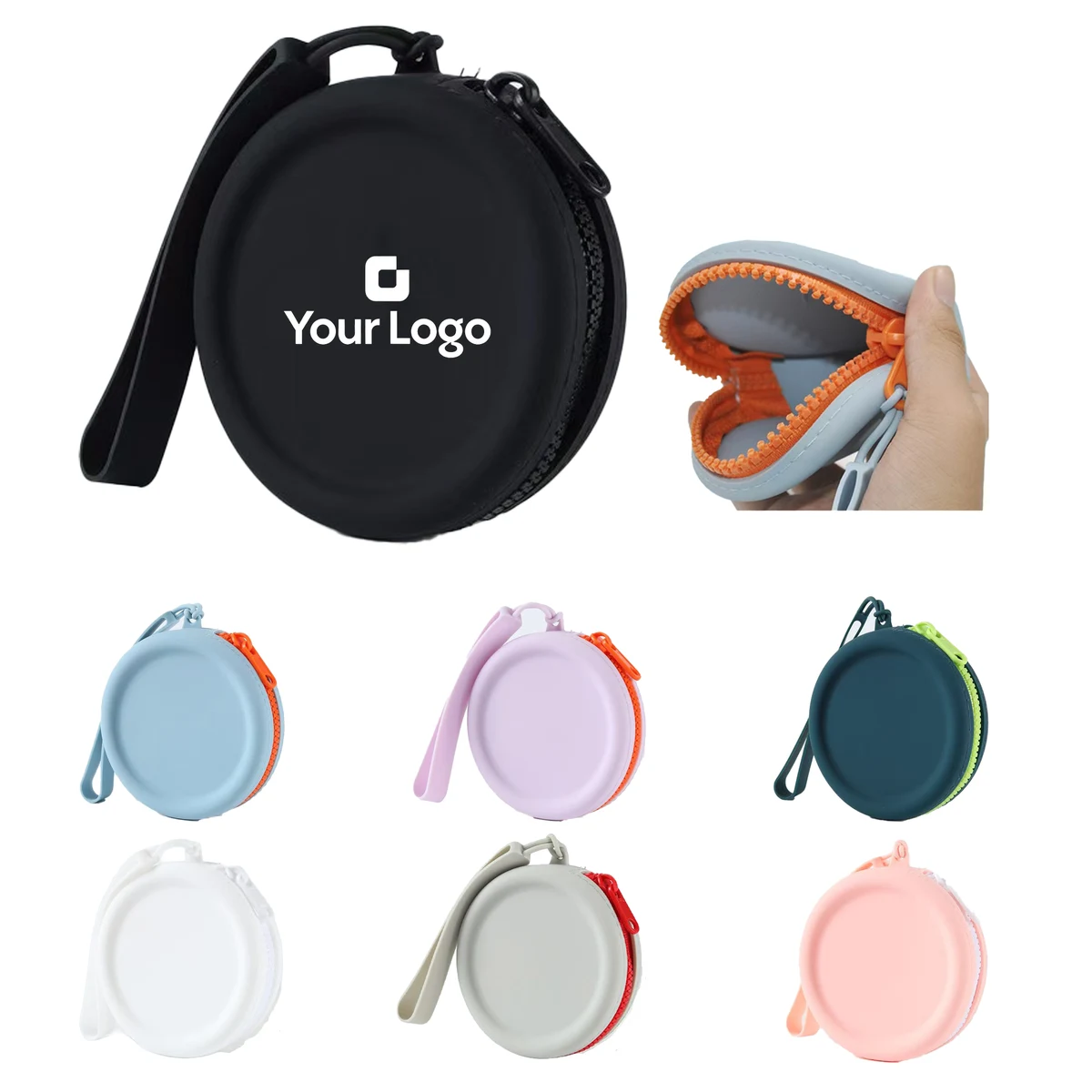 Silicone Round Coin Purse & Zipper Organizer Pouch 1