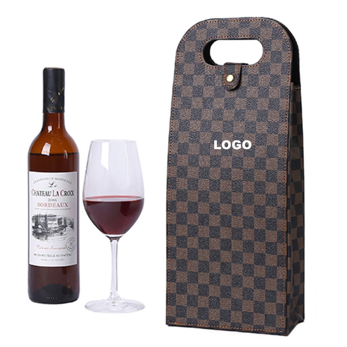 Business Grid Protection Wine Carrying Tote Bag 1