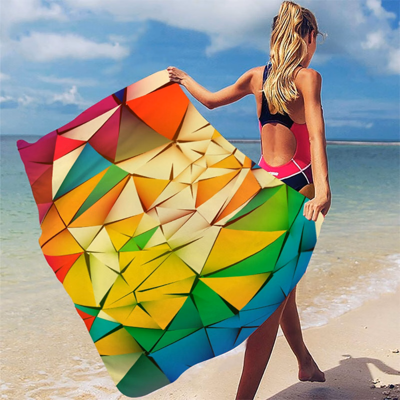 25"x 50" Sublimated Microfiber Velour Beach Towel