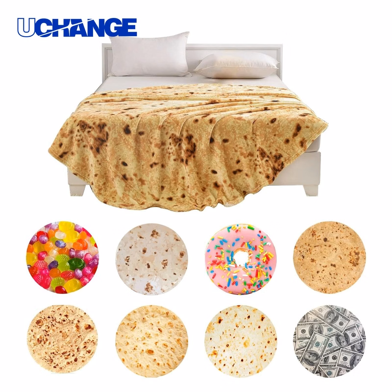 Funny Burrito Style Throw Blanket Cozy Gift